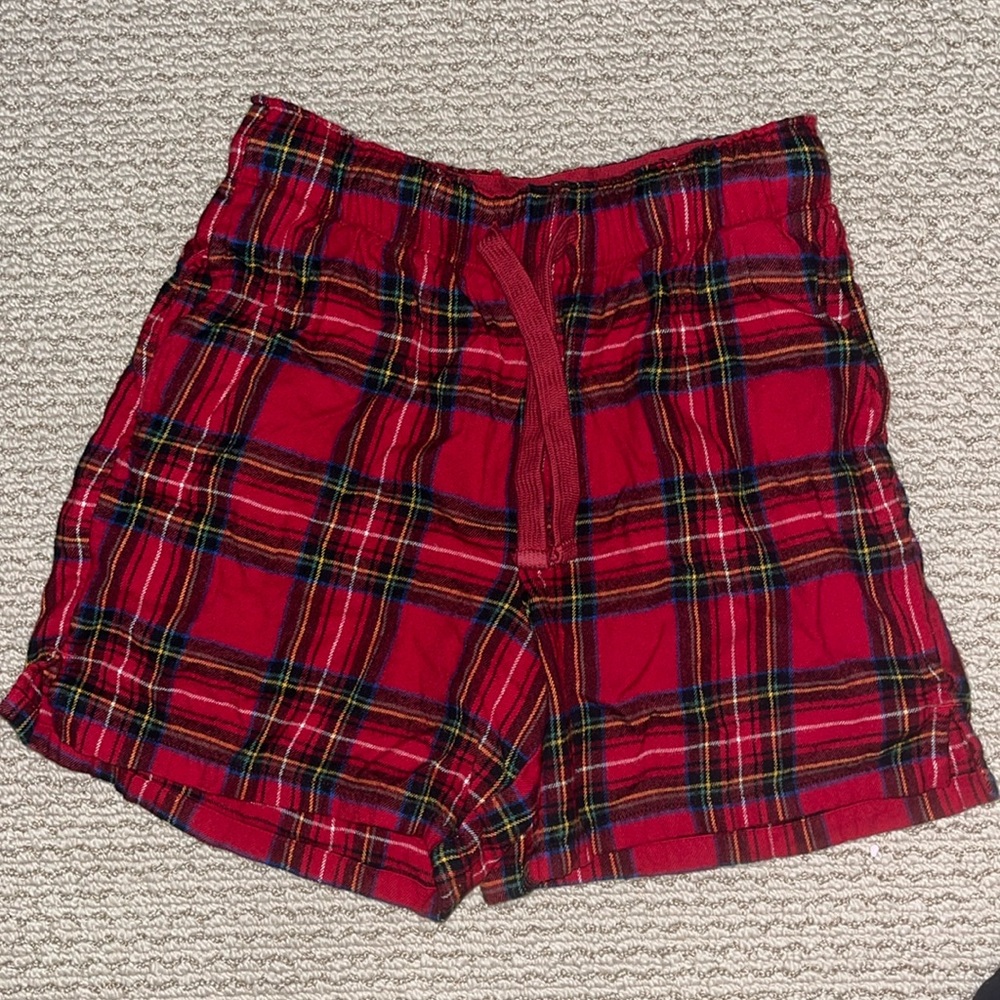 Abercrombie Flannel Red Plaid Sleep Shorts XS